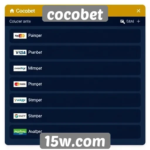 Opções de pagamentos disponíveis na cocobet